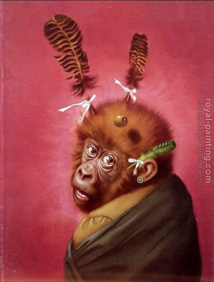 Hand Painted : Dressing monkey Hand Painted : Dressing monkey